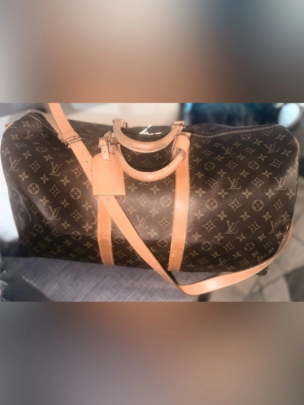 Authentic Louis Vuitton Monogram Keepall 55 Vintage Bandouliere